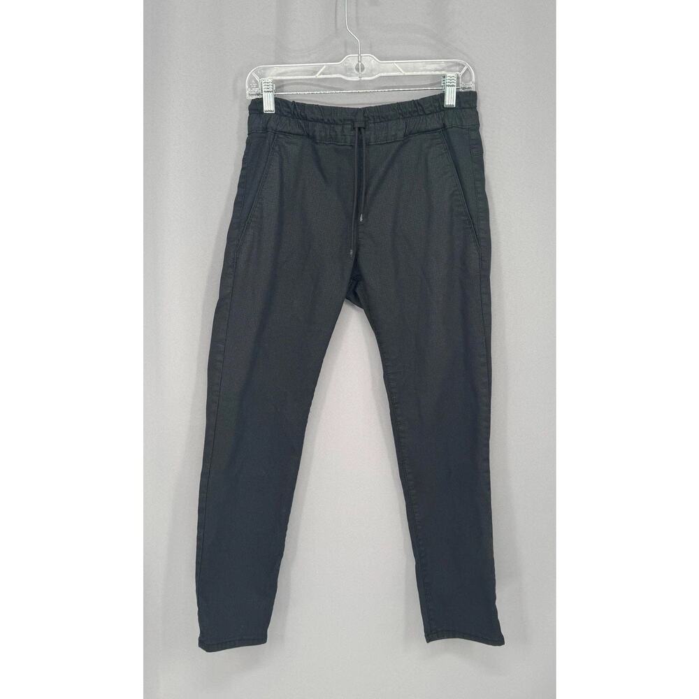 Flog Pants Womens 29 Elastic Waist Drawstring Tapered Checkered Athleisure